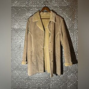 Colebrook & CO outerwear Soft Suede Lined Leather Coat